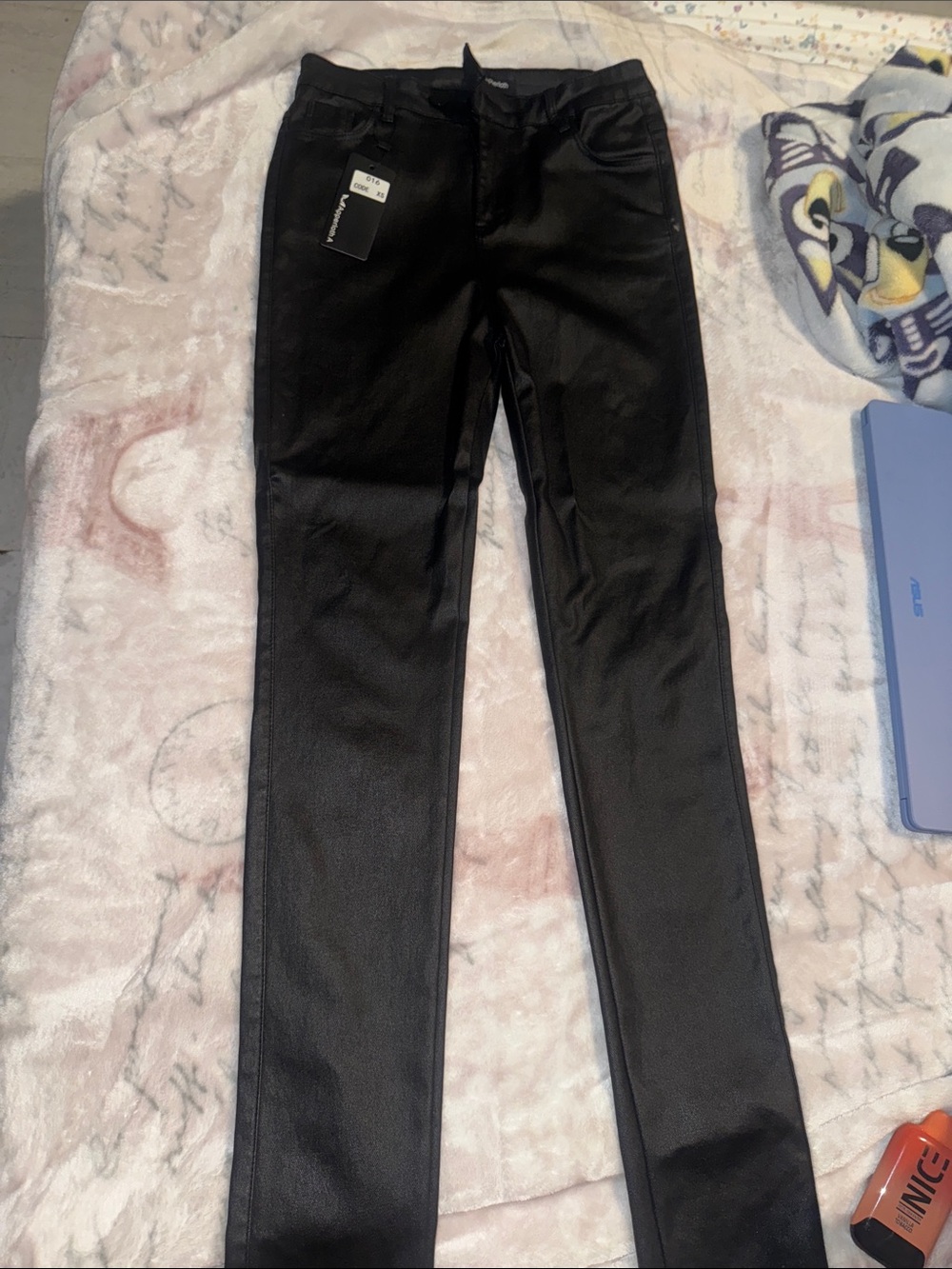 Black Coated Skinny Jeans - Unbranded